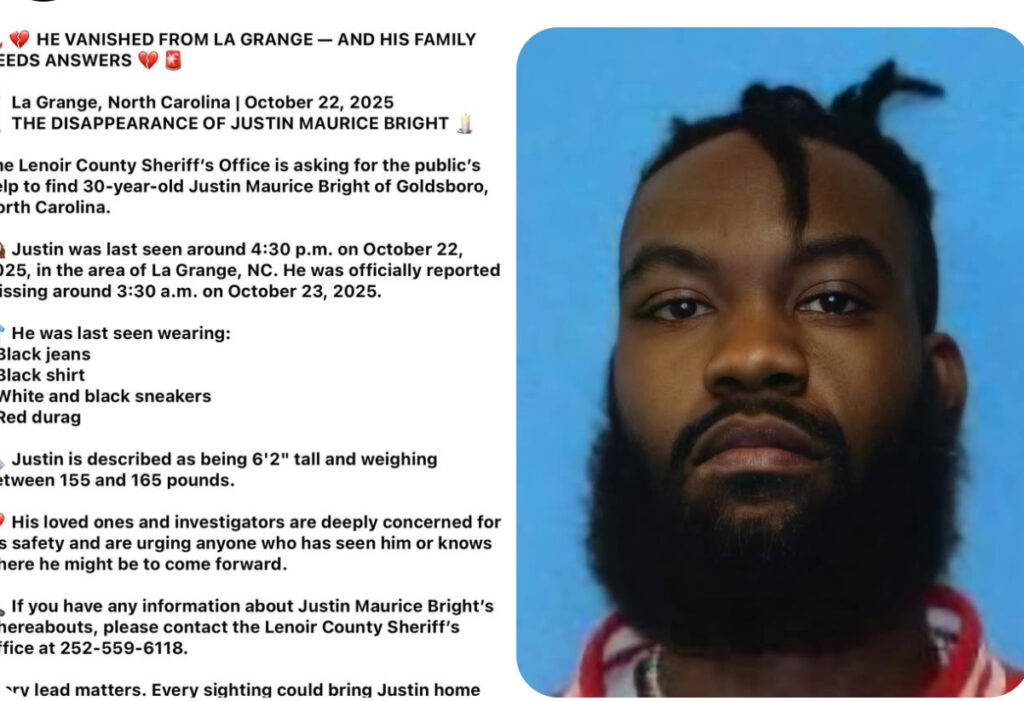 Mother Confirms Missing Goldsboro  Justin Bright found Deceased; Body Sent to Raleigh Medical Examiner’s Office